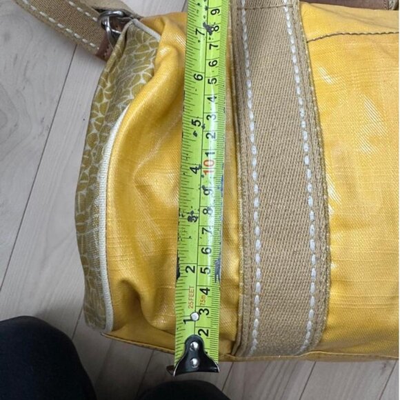 High-quality Fossil Key-Per bowling bag yellow coated canvas - Picture 7 of 8